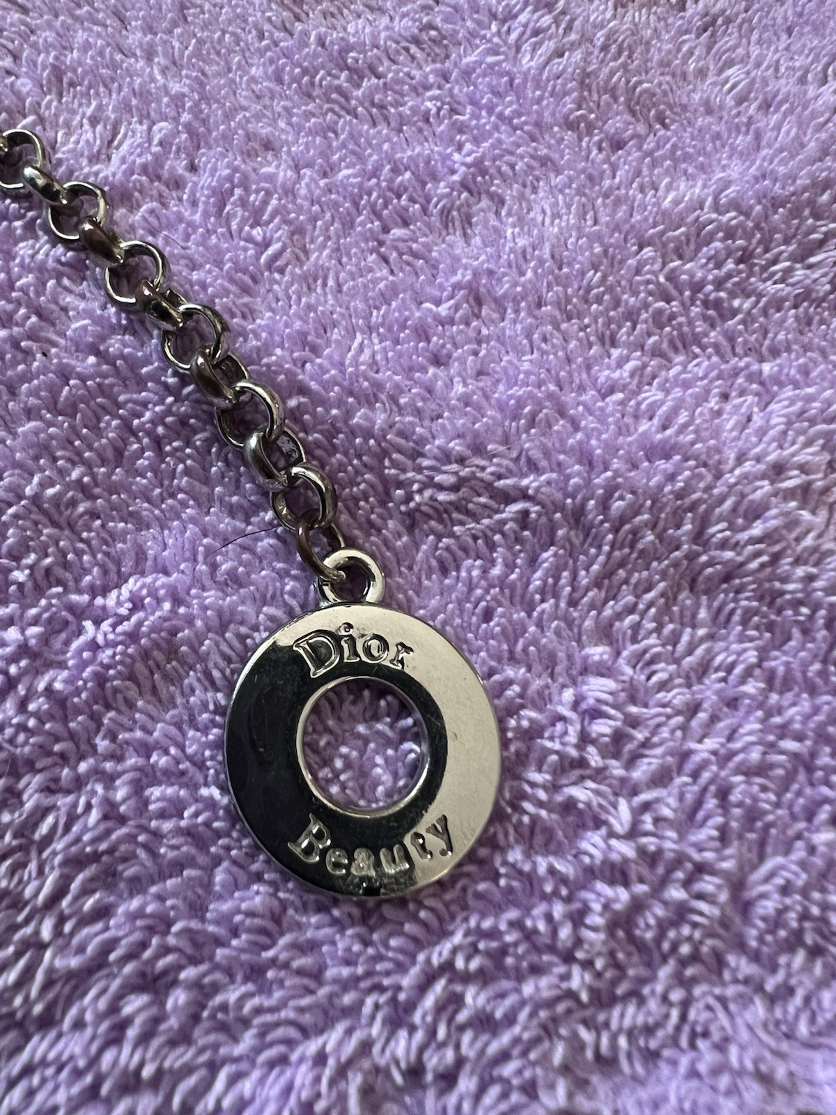 Christian Dior Beauty Rolo Link Silver Bracelet