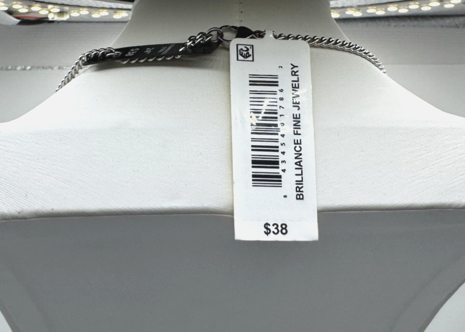 3.5mm Stainless Steel Curb Link Chain Necklace Silver Tone Unisex 24″ NEW
