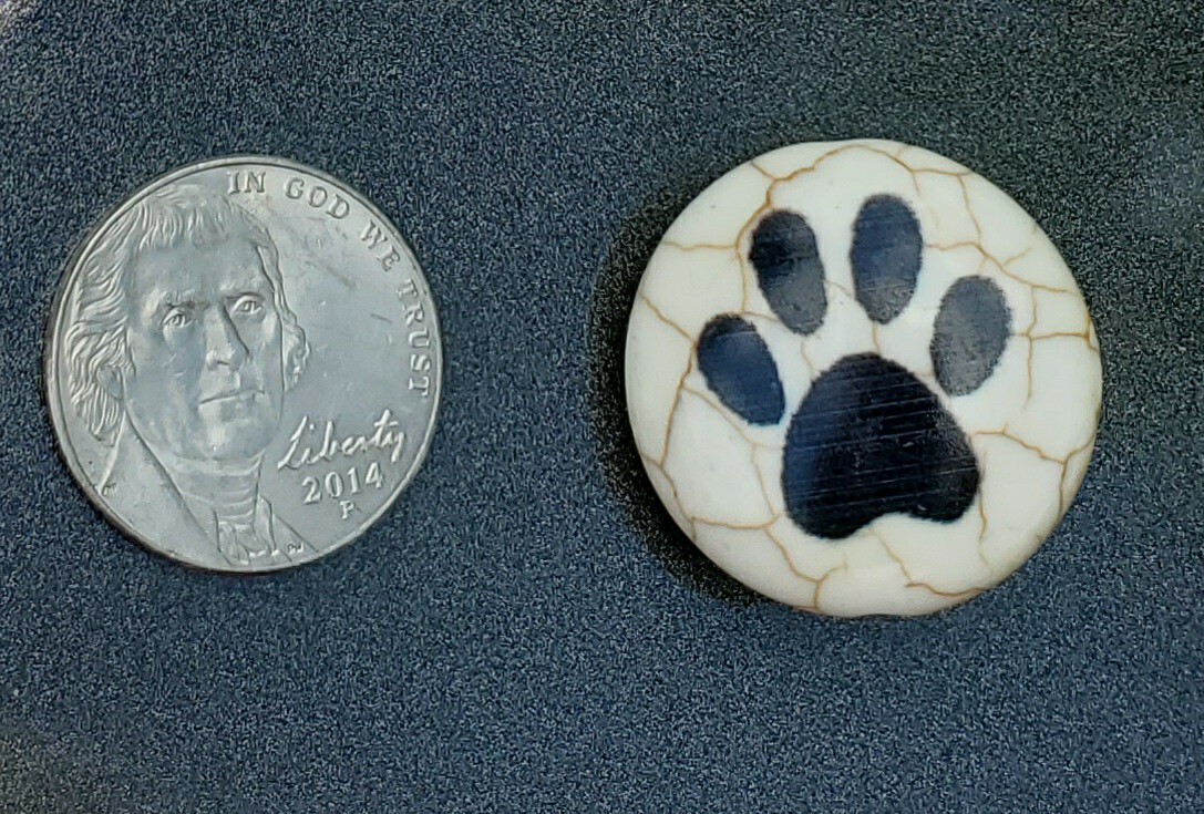 Dog Cat Pawprint Snap fits ginger snap
