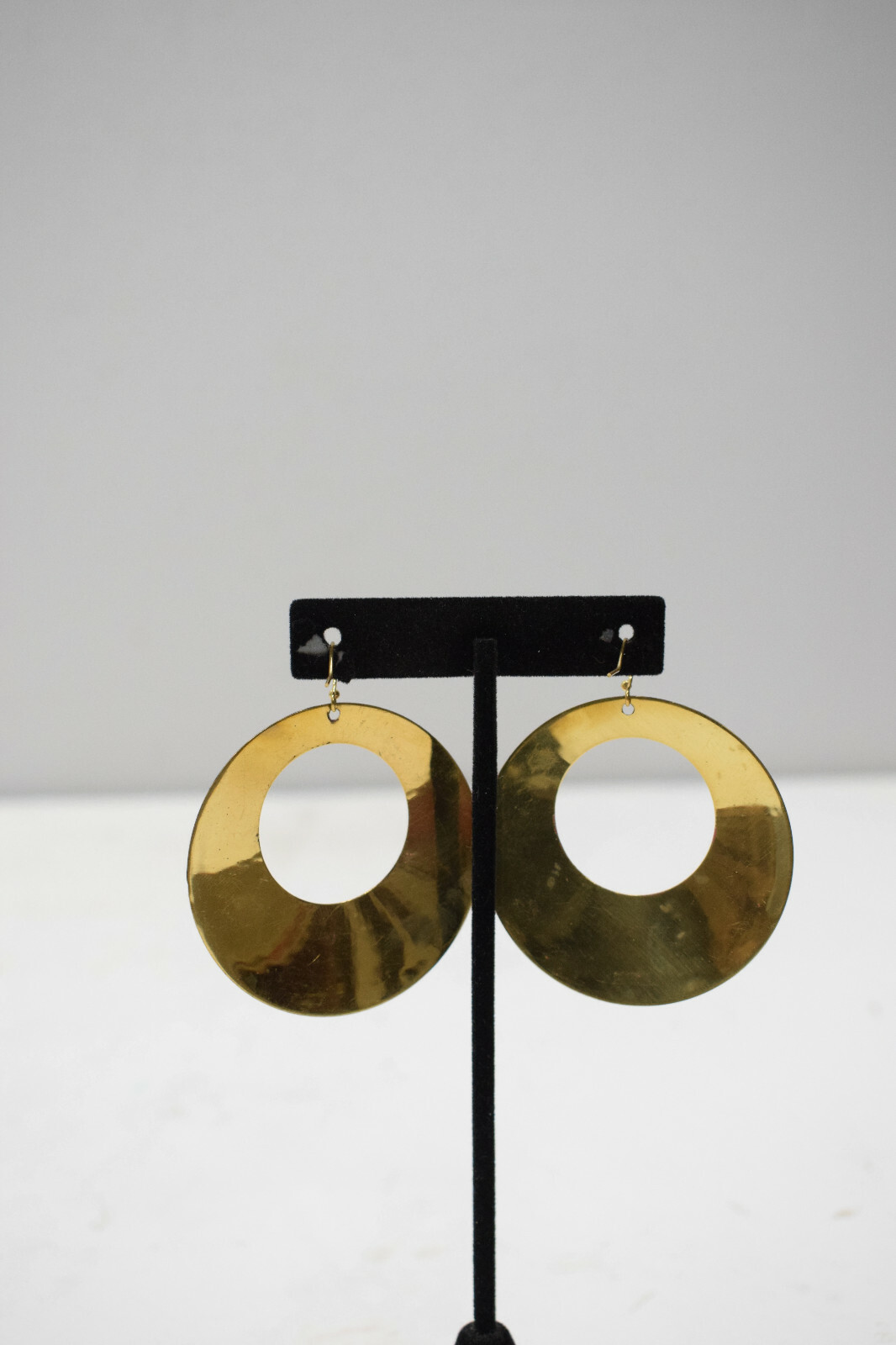 Earrings Red Brass Round Earrings