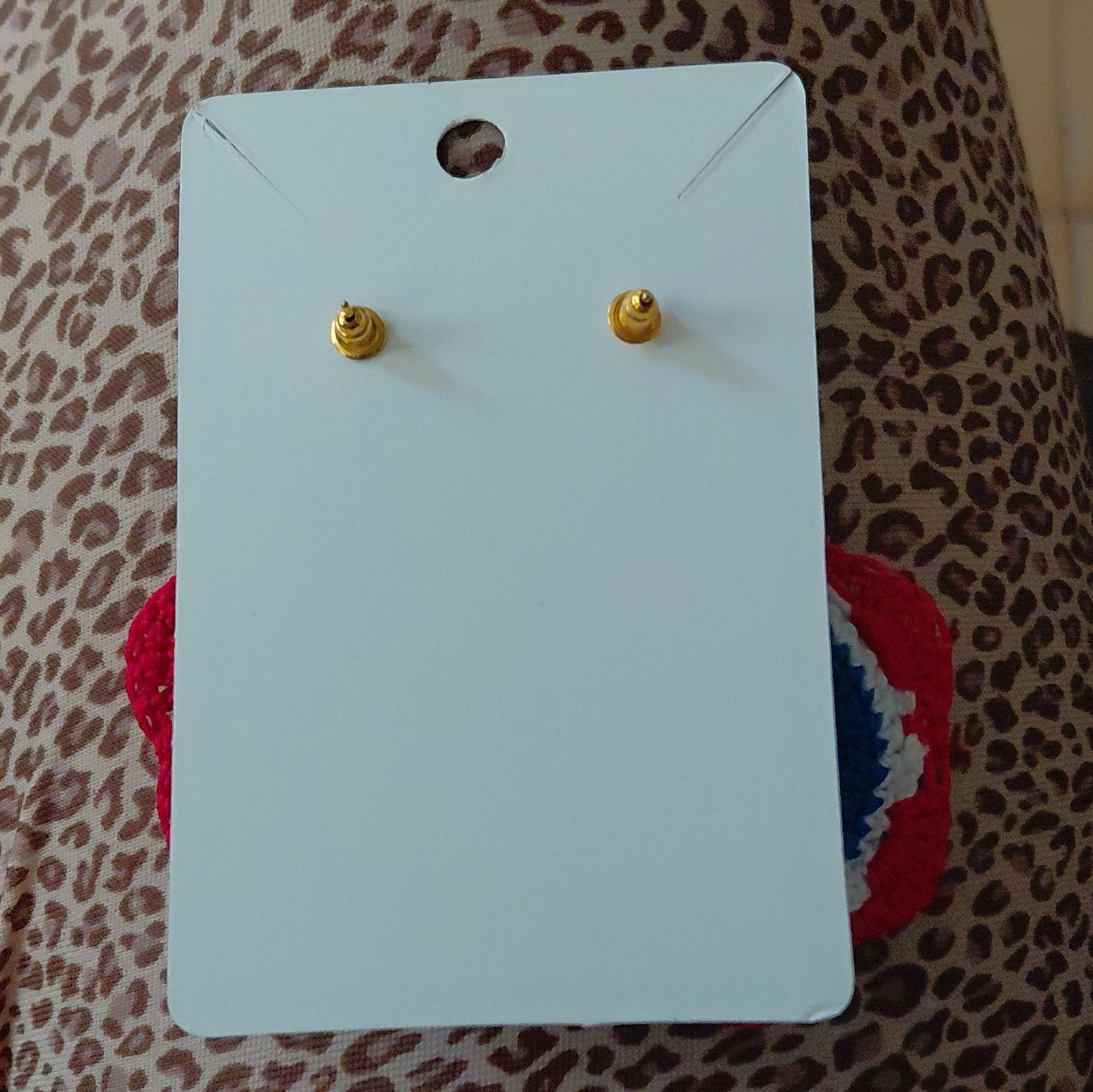 Crochet Round Dangle/Drop Stud Earrings Multicolor Butterfly Back No Stone