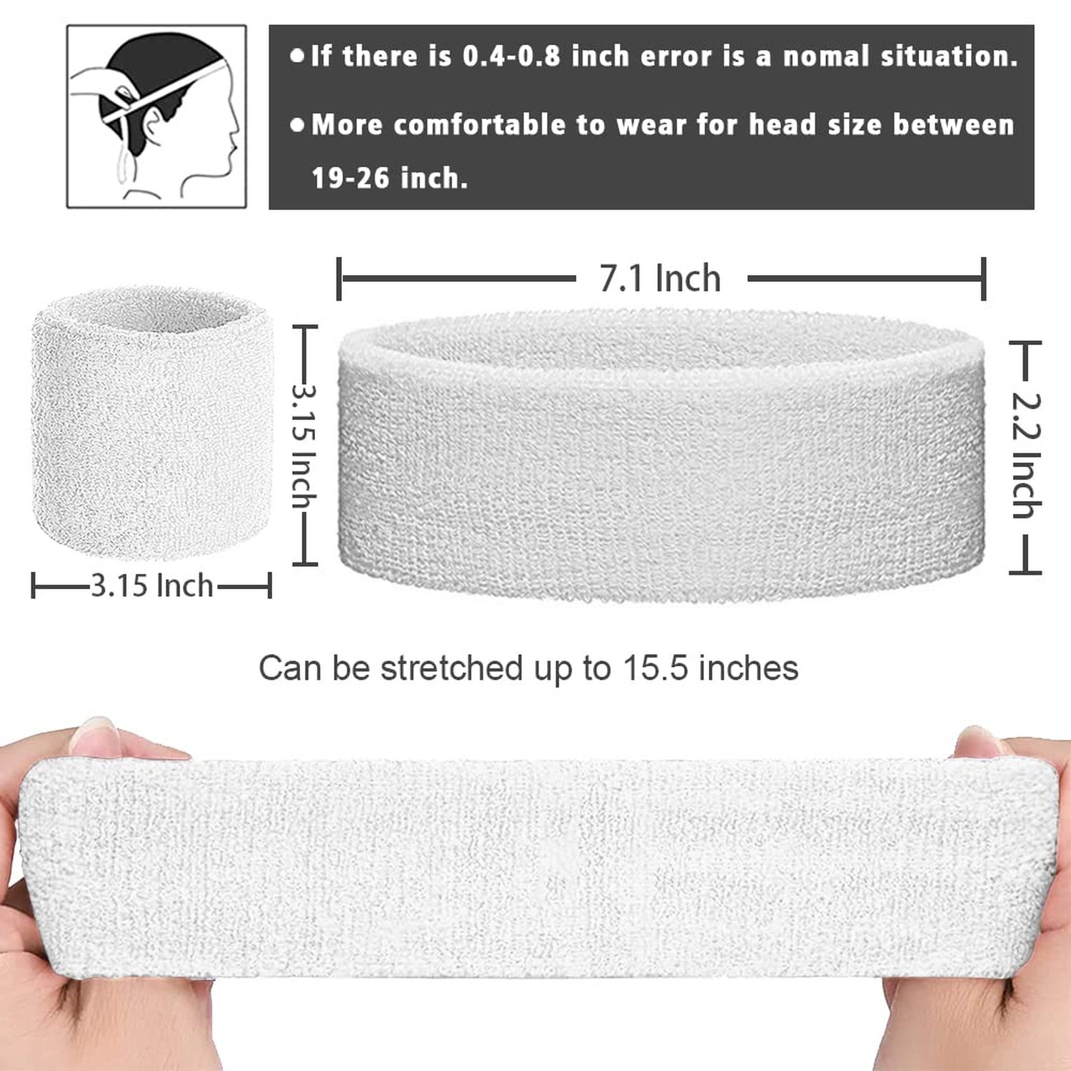 Sports Sweat Bands for Men -12 Pack Sports Headband and Wristbands, Sweatband…