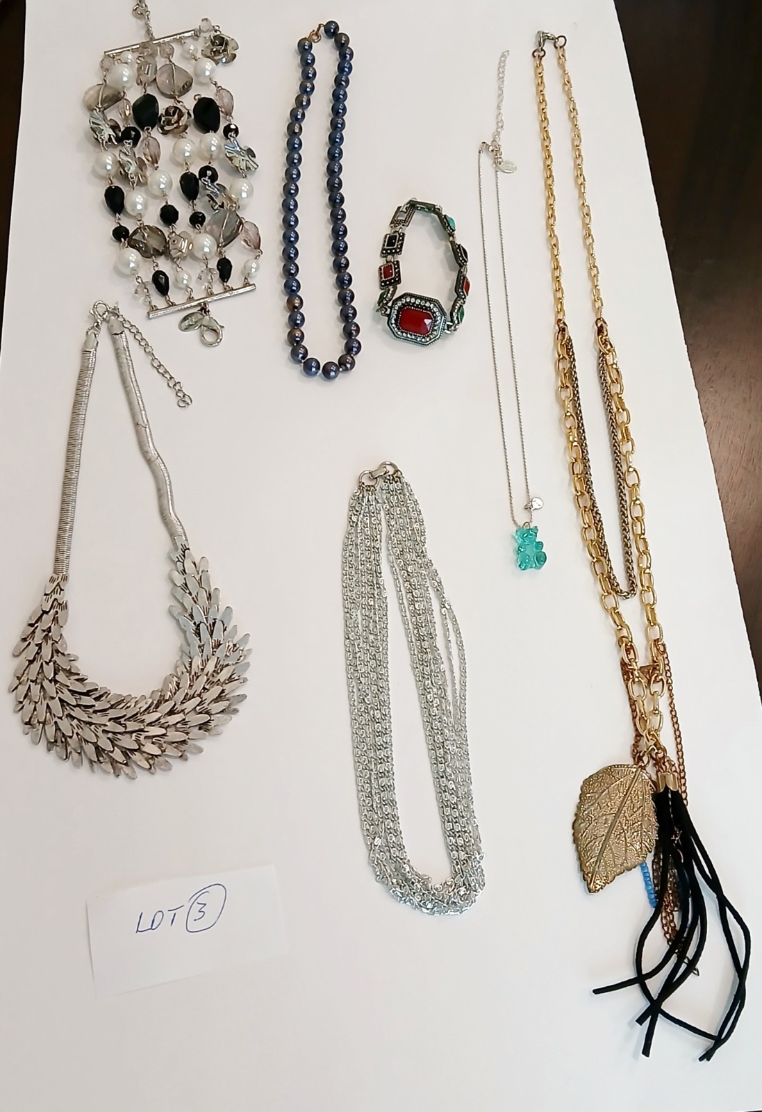Fashion Jewelry LOT~Necklaces Bracelets EXCELLT 😍cdt CLEAN 7.6oz 7PIECES