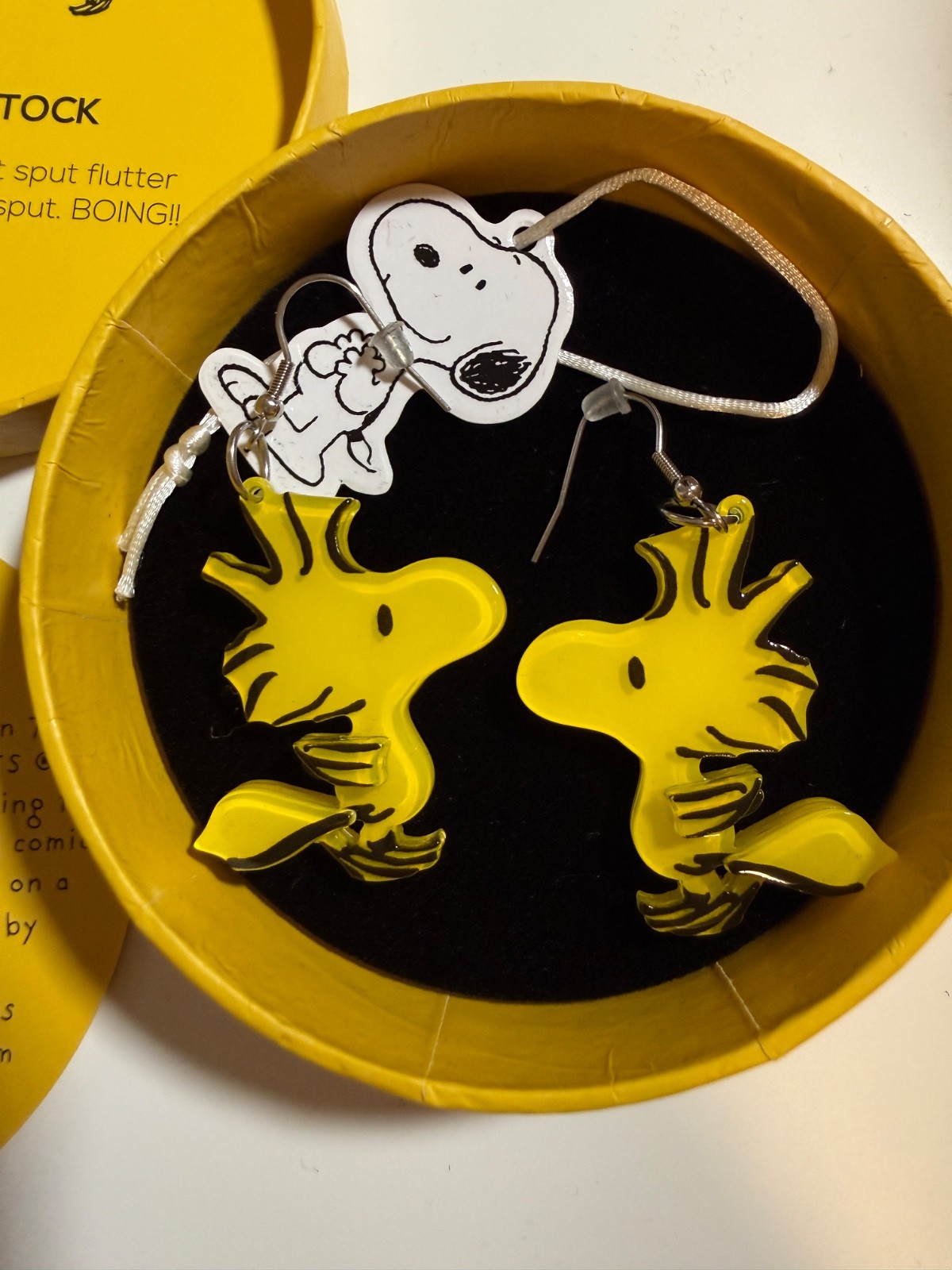 Woodstock Earrings – Erstwilder x Peanuts 2020 Charlie Brown Comic Yellow Bird