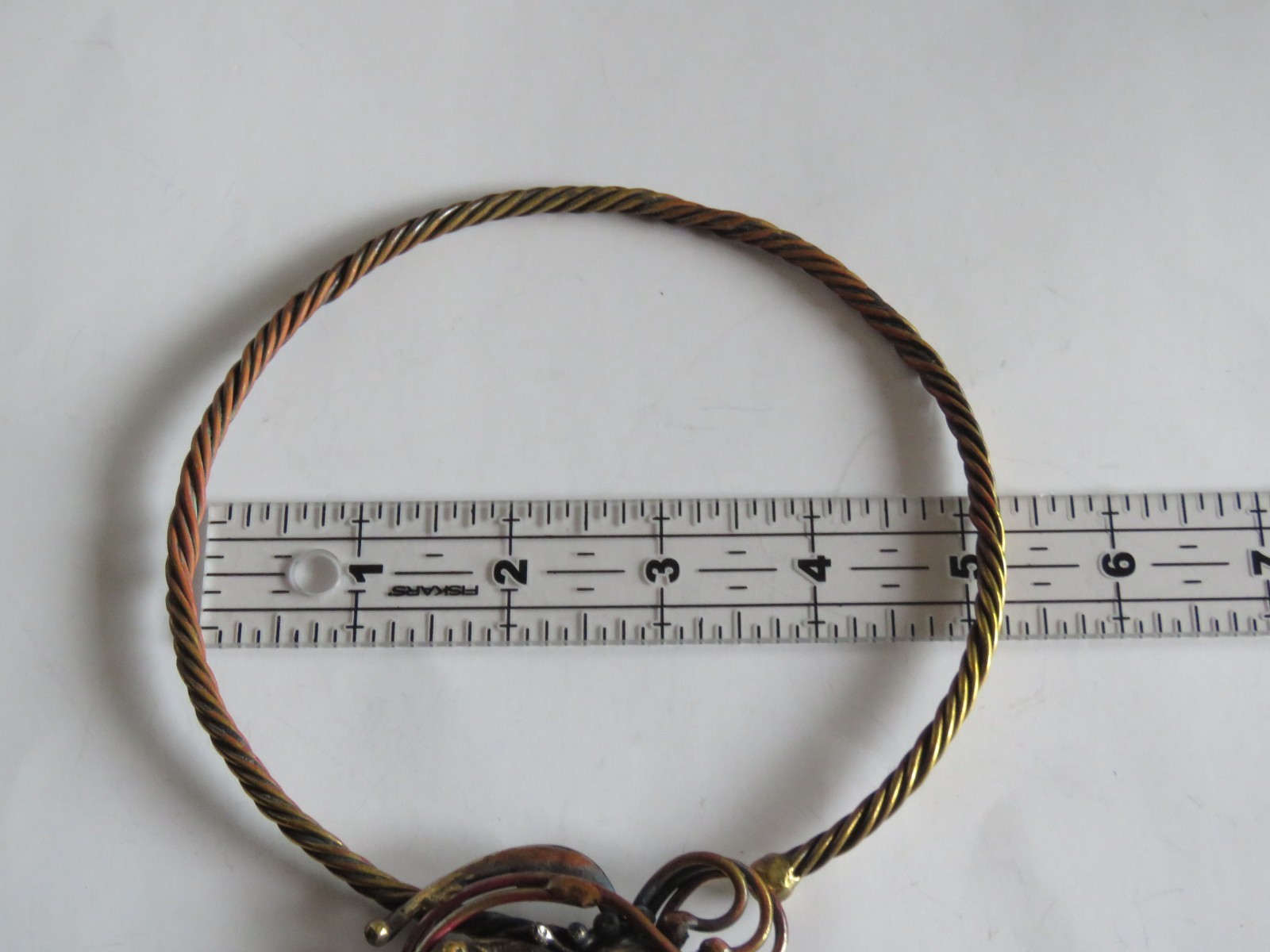 Brutalist Artisan Torque Collar Necklace Asymmetric Floral Centerpiece Vtg