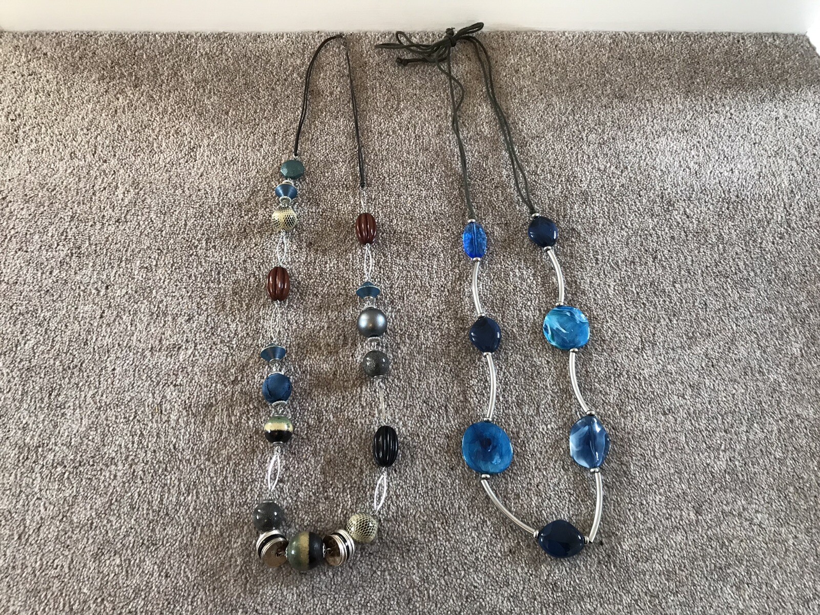 Next Costume Jewellery Necklace X2 Blue – Excellent Condition