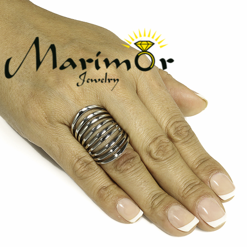 33mm Wide Solid Stainless Steel High Polished Fashion Ring Women’s Size 5-10