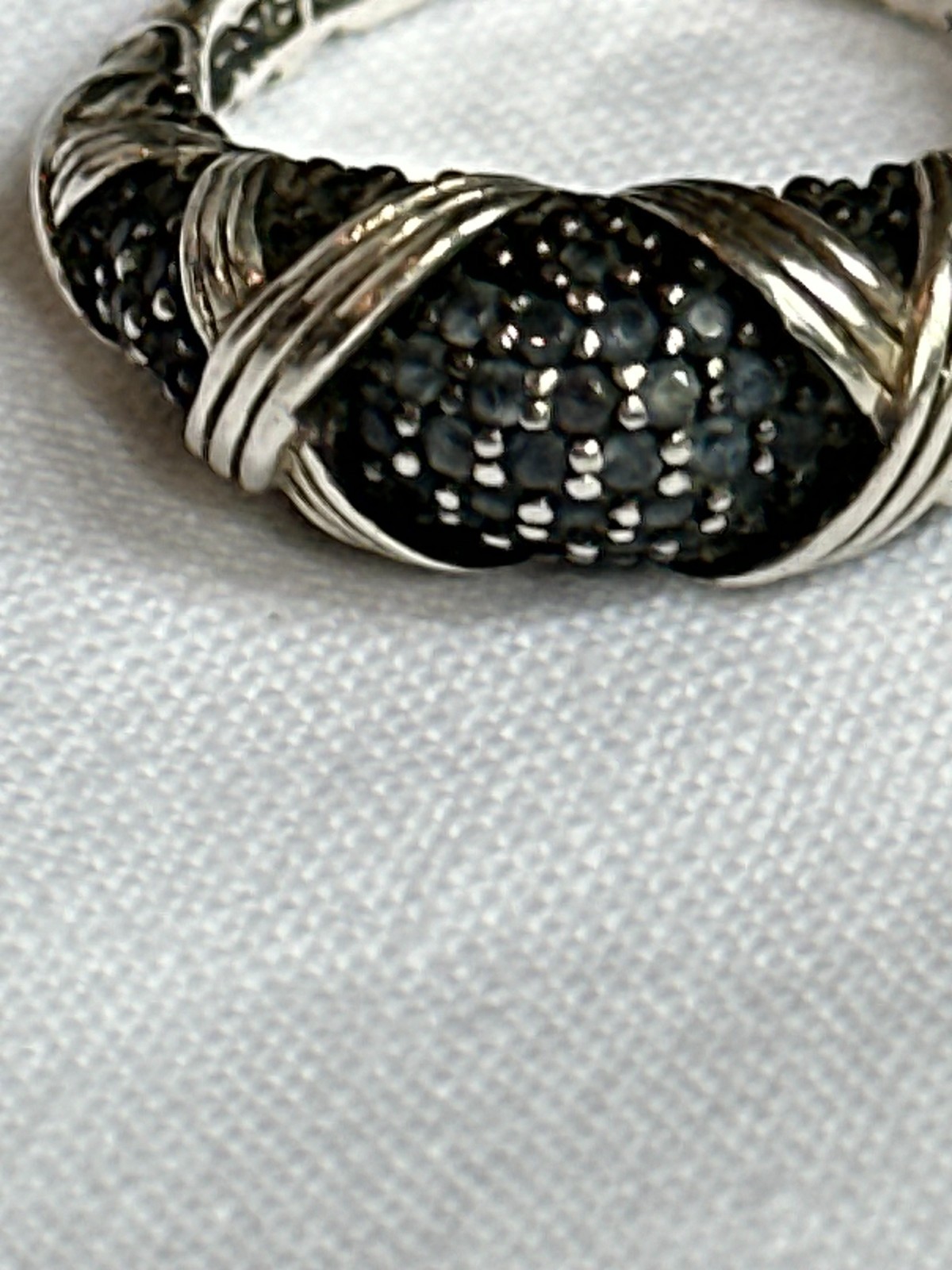 Stephen Dweck Garden of Stephen Sterling 925 with Black Pave Spinel Gemstones