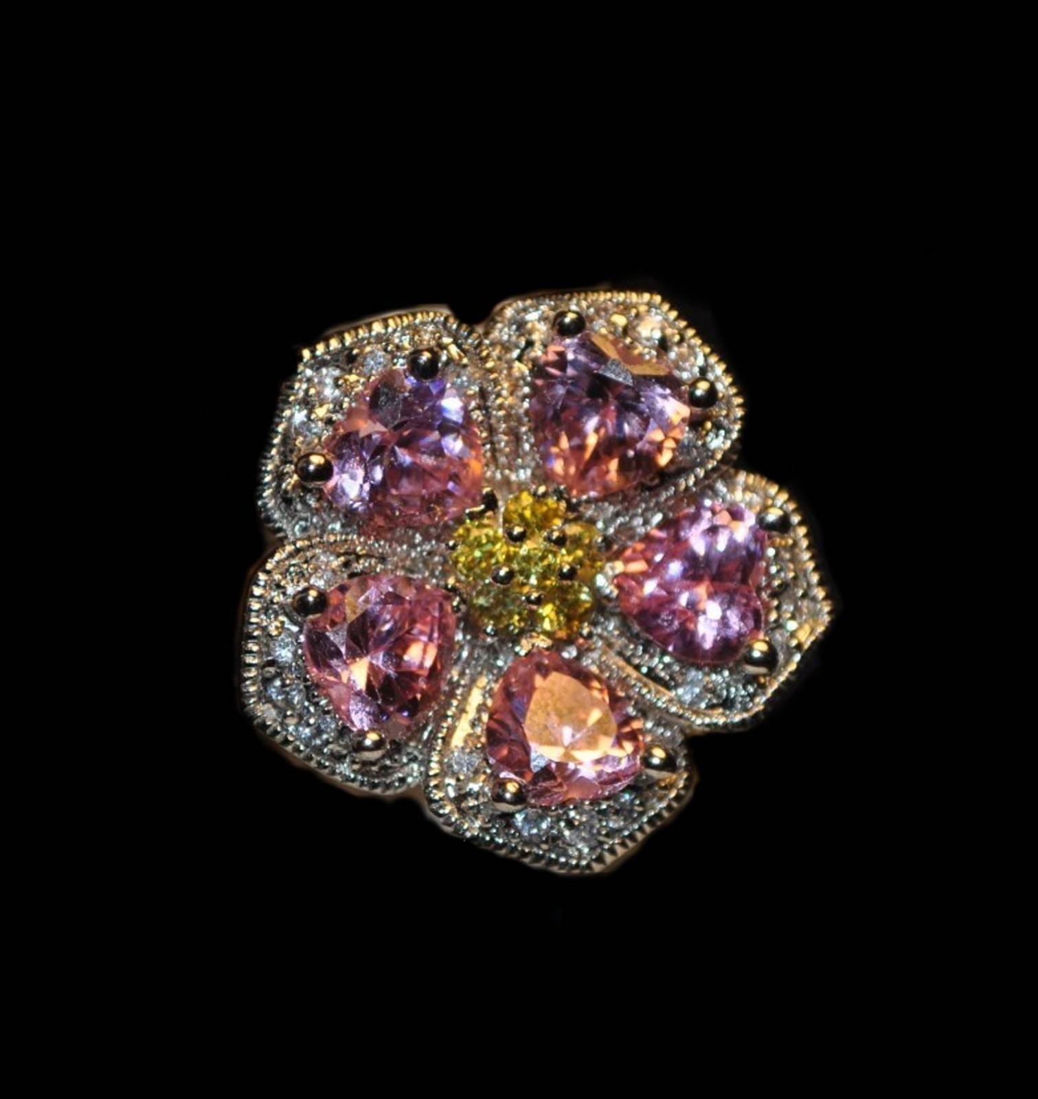 Park Lane “FLORAL FANTASY” RING – Hostess PINK – Orig $285 – Size 8 – Stunning!!