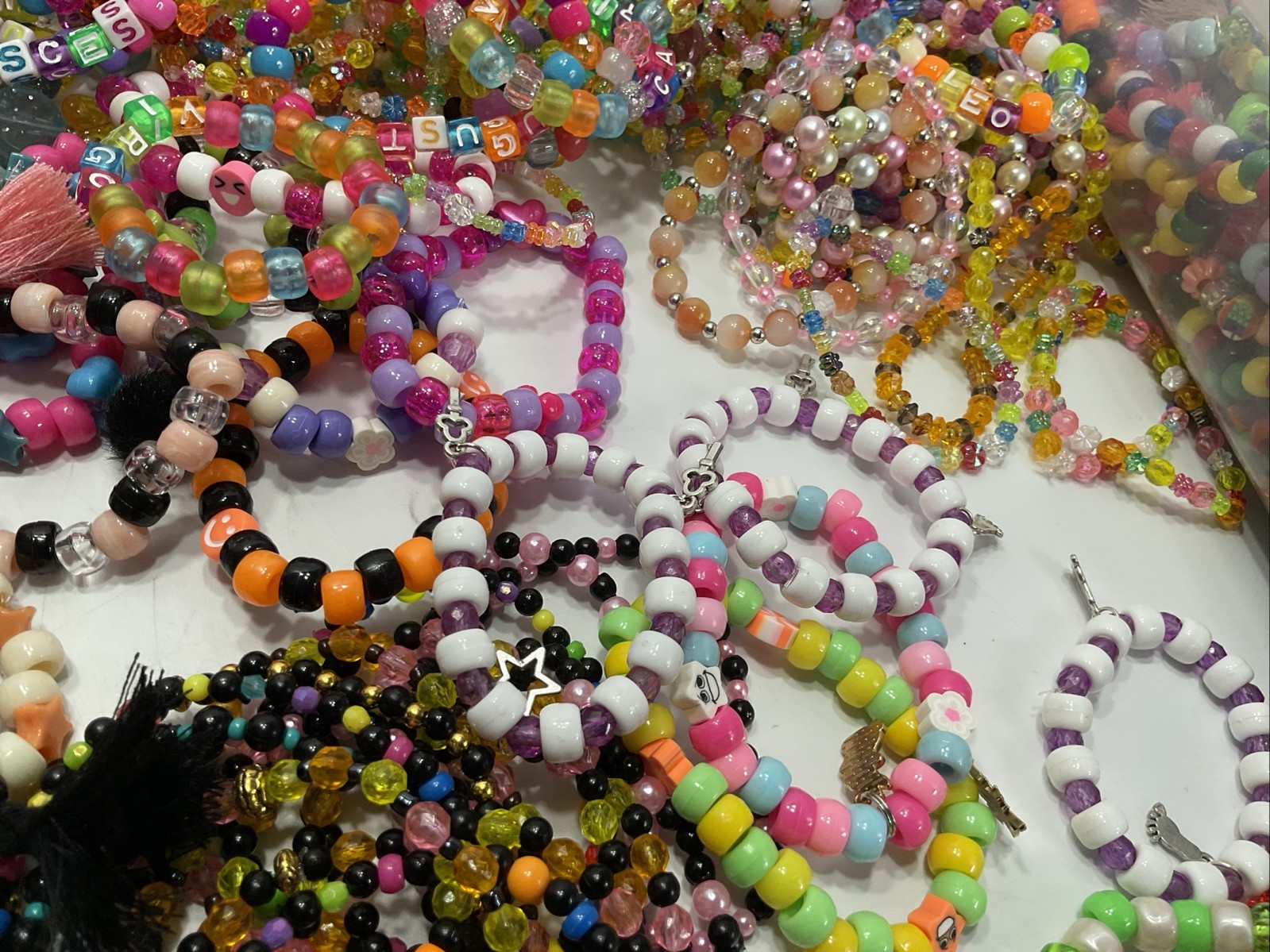 Mixed Children/Girls/Boys/Kids Cute Colorful Stretch Bracelets Count of 12-16