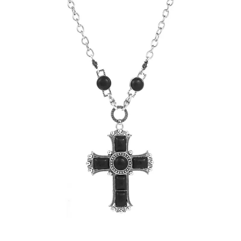 Alloy Plating Inlay Turquoise Silver Plated Women’s Sweater Neckace