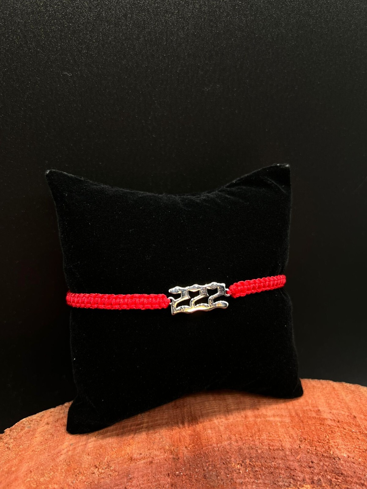 Stainless Steel 222 Angel number red Cord Bracelet