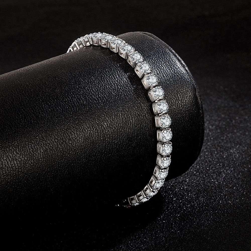 Women’s Tennis Bracelet 925 Sterling Silver Moissanite Wedding Jewelry Gift
