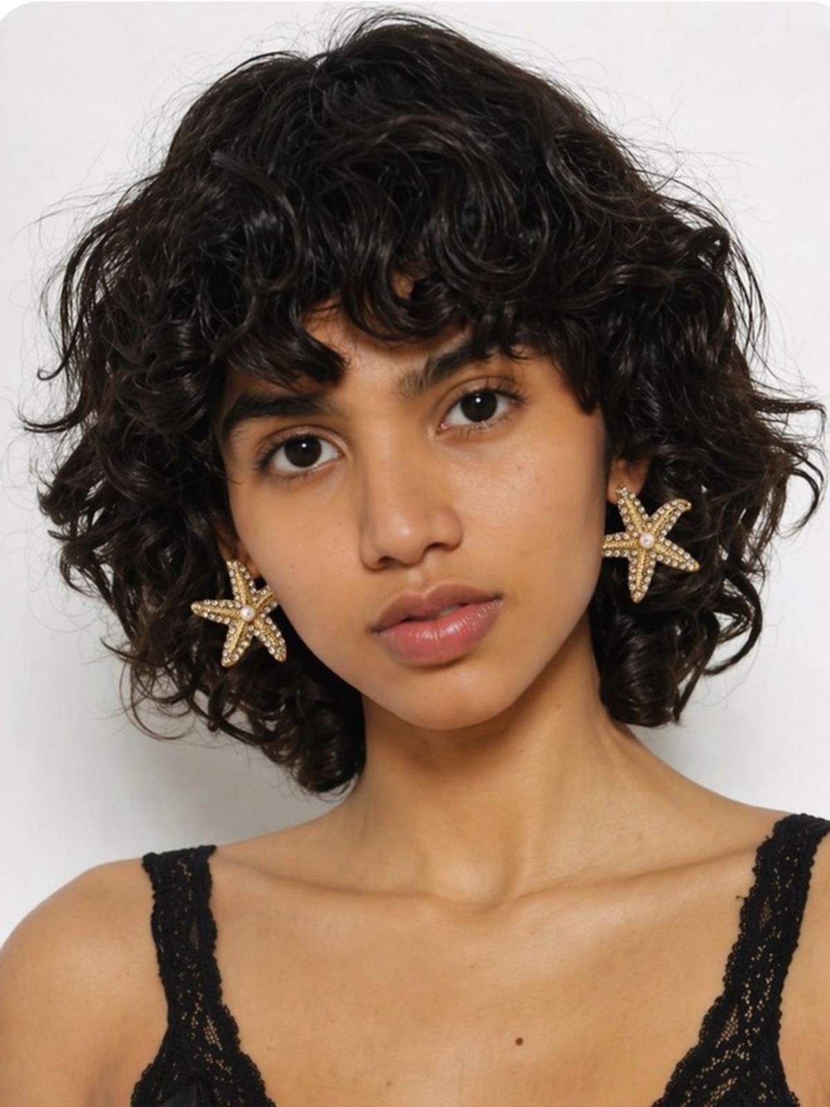 Gold Starfish Pearl Accent Earrings – Women’s Fashion Jewelry