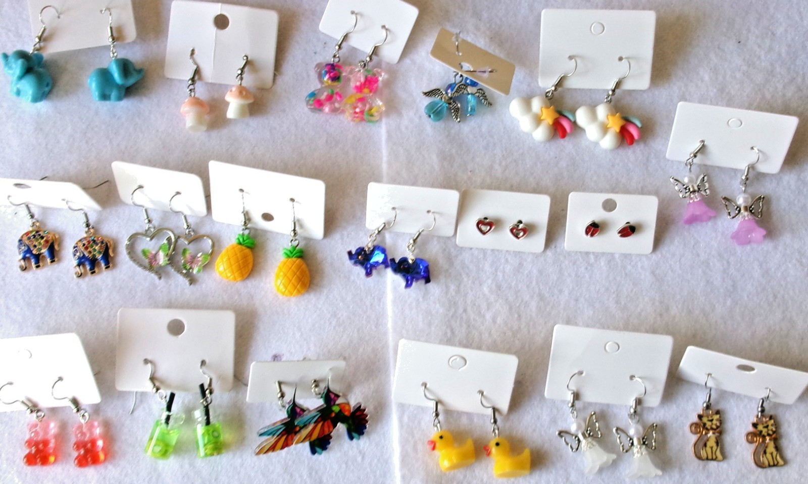 children little girl earrings lot of 18 free shipping