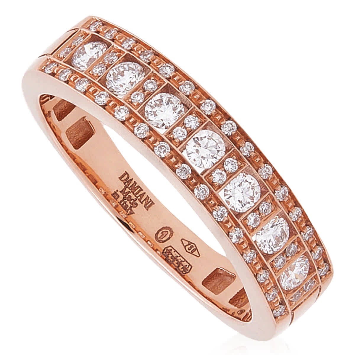 Damiani Belle Epoque 18k Rose Gold Diamond Ring, Size 13 (US 6.5)