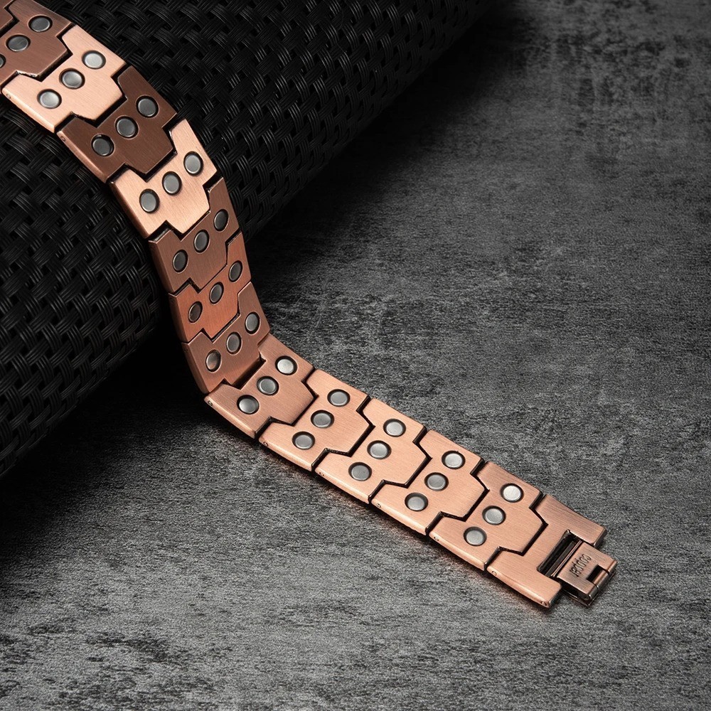 Three-Row Ultra Strength Magnetic Bracelet, Men Copper Bracelet 57 Magnet Gift
