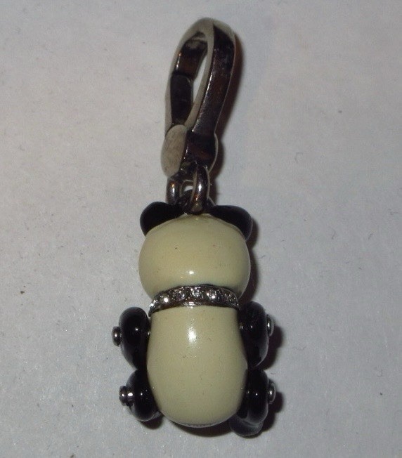 Juicy Couture Signed Panda Charm Pendant and 17in Necklace Chain