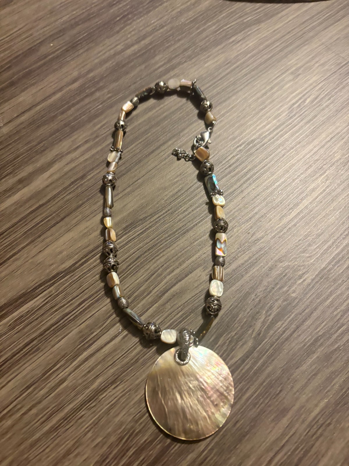 Vintage Park Lane Mother of Pearl Statement Pendant Necklace