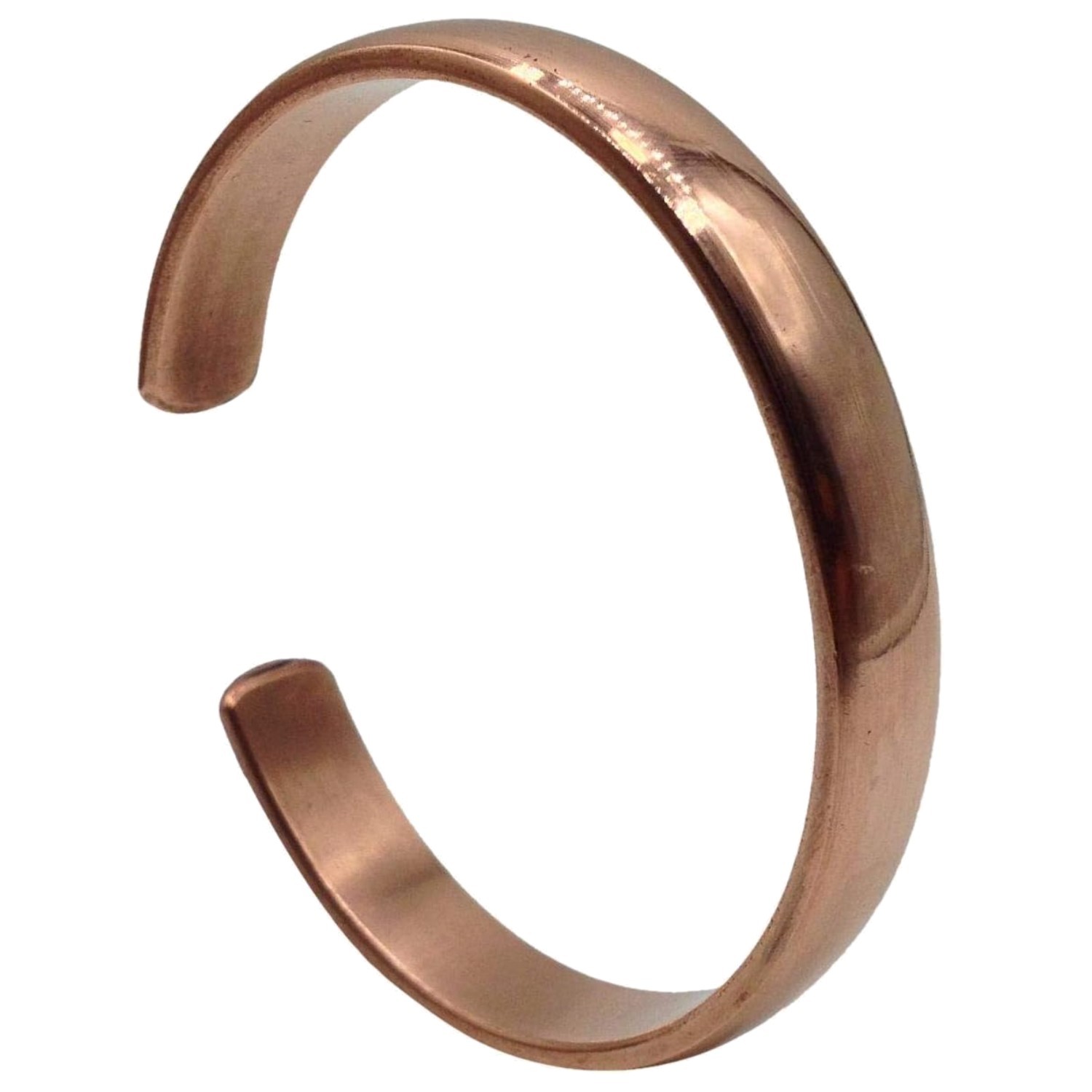 Hand Forged Copper Bracelet 7 Inch Unisex Cuff Solid High Gauge Jewelry