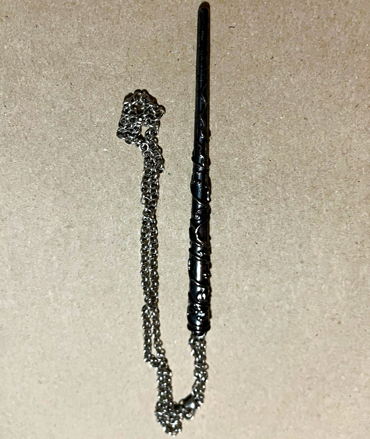 Wand wizard witch fairy Harry Potter look necklace