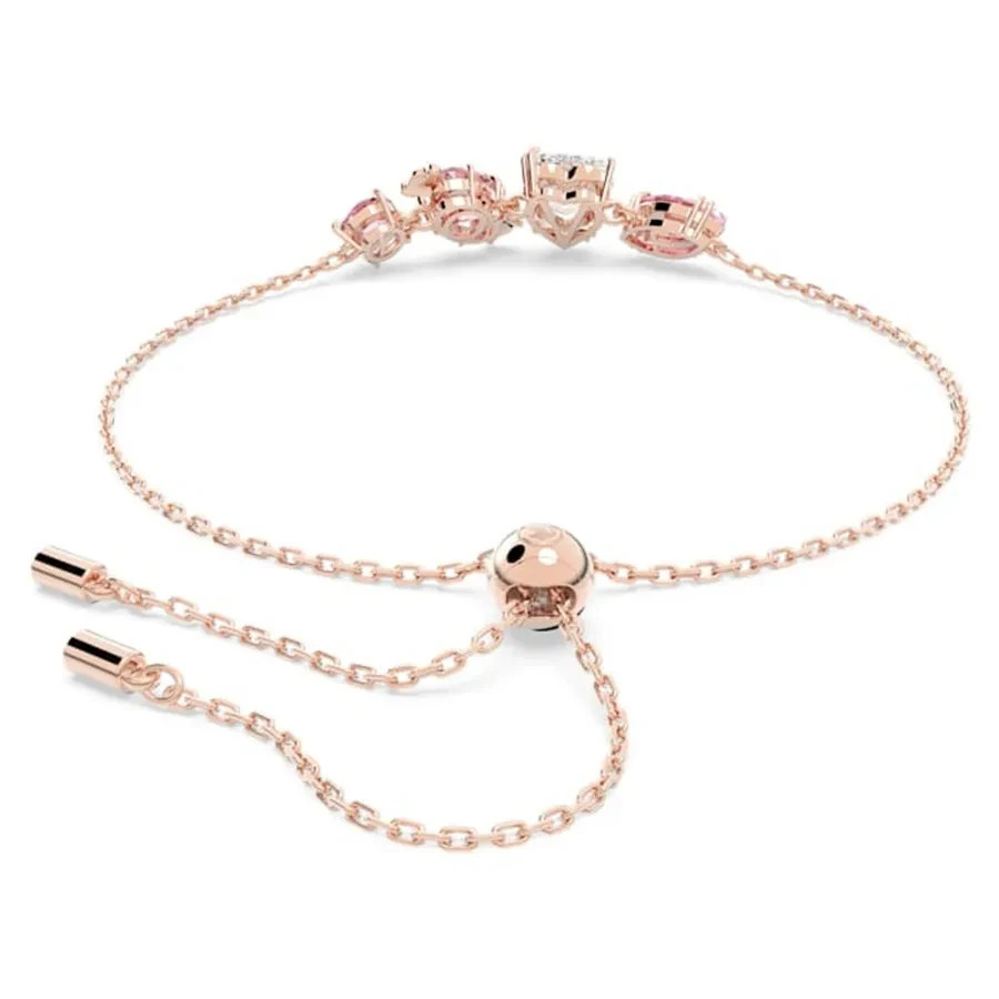 Gema Candy Bracelet, Rose Gold Tone, Mixed Cut Pink Crystals, Adjustab