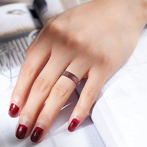 Silicone Wedding Rings for Women 4 Pack -Stackable Silicone Rubber Wedding Bands