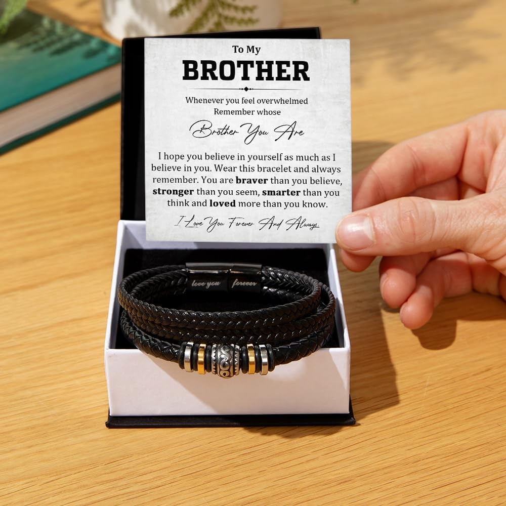 To My Brother Bracelet, Brother Bracelet From Sister, Brothers Bracelets Gift…