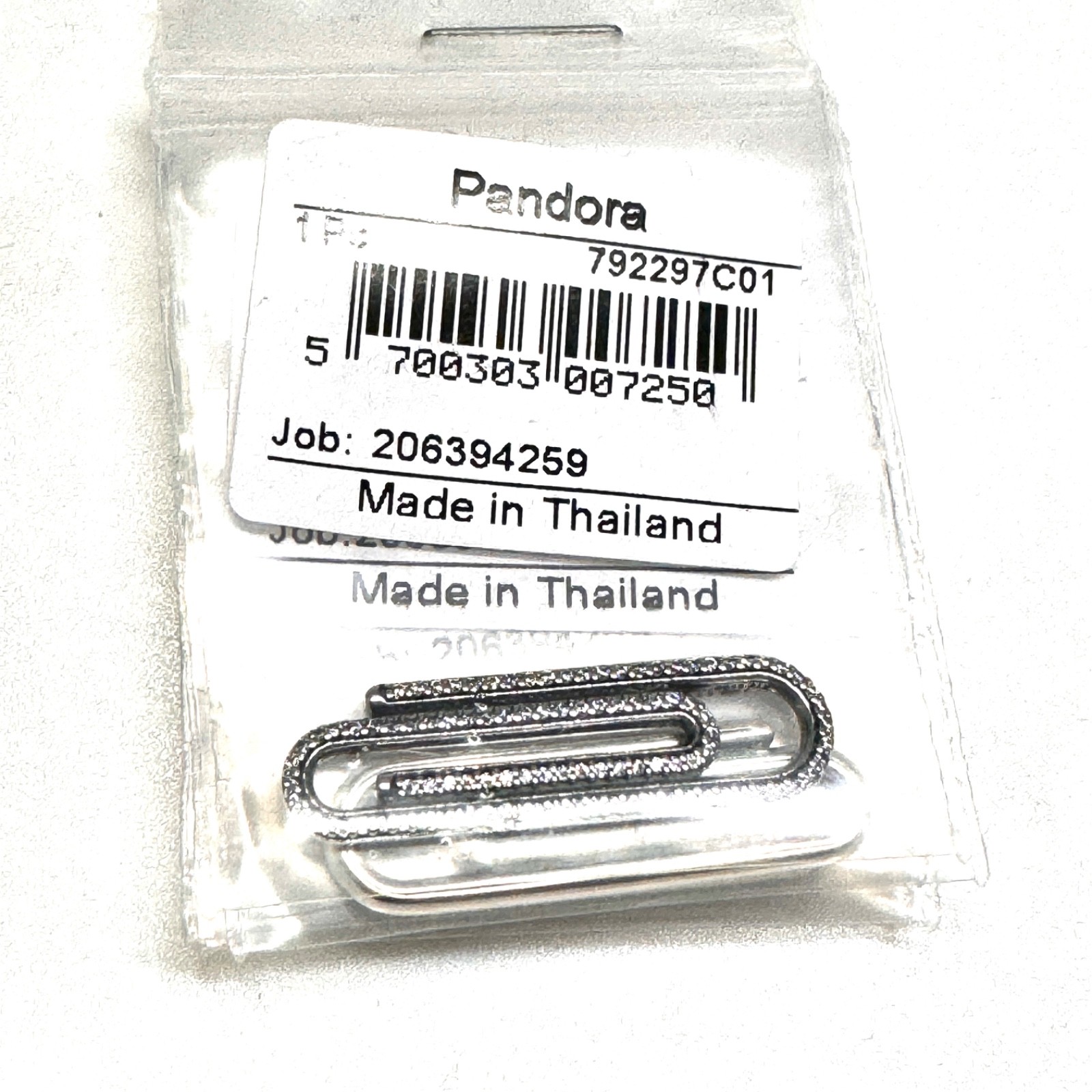 Pandora ME Pave Paperclip Styling Link 792297C01
