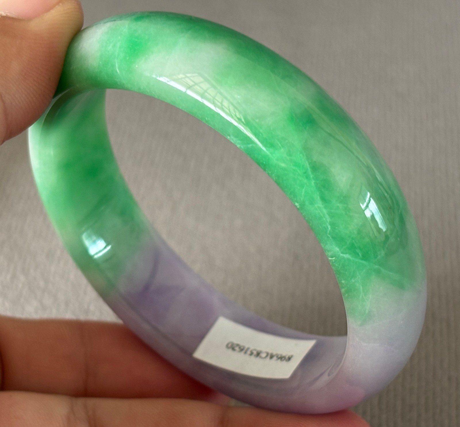 59mm Natural Green Jadeite Jade Bracelets Burma Emerald Jade Bracelet Bangle