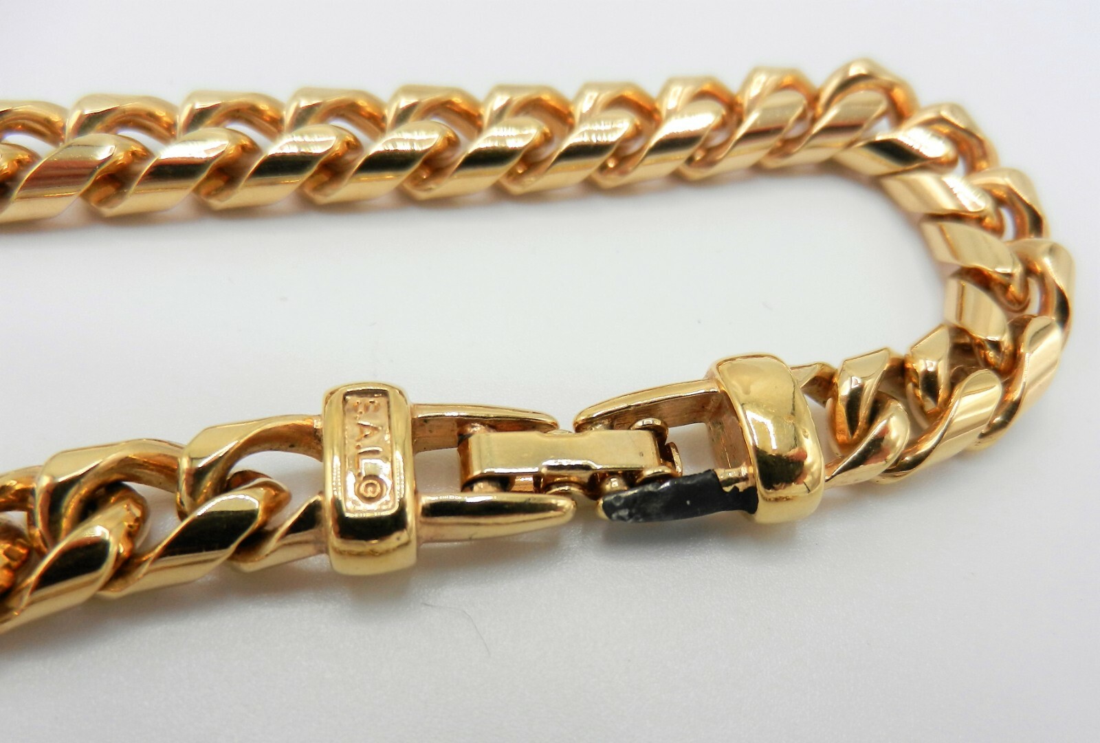 Signed Swarovski S.A.L. Crystal Hexagon Necklace & Earrings Set Gold Plated N46