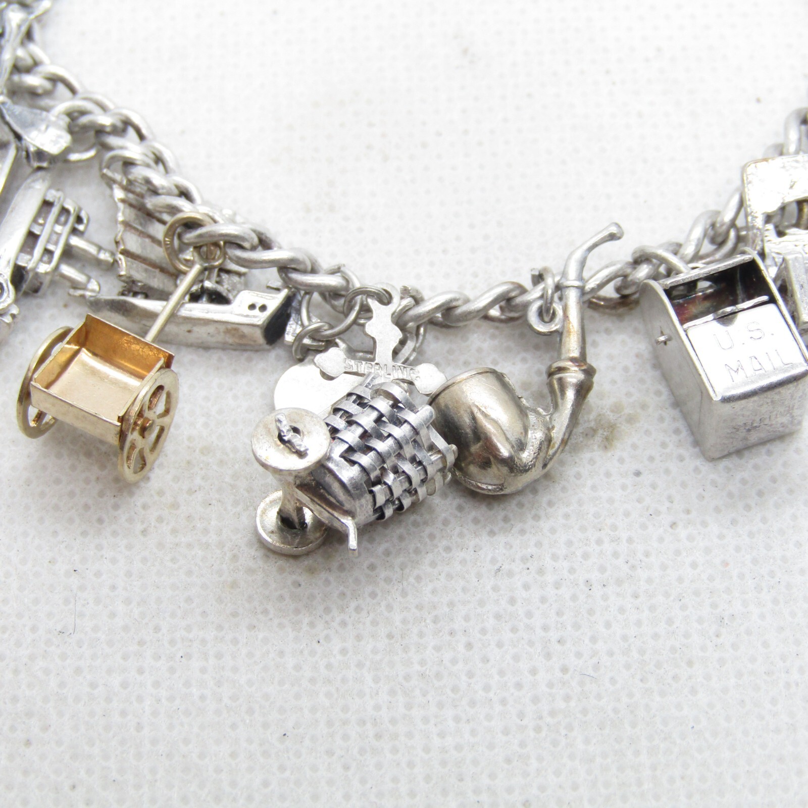 Sterling Silver 925 Transportation Charm Bracelet 7.25″ K6798