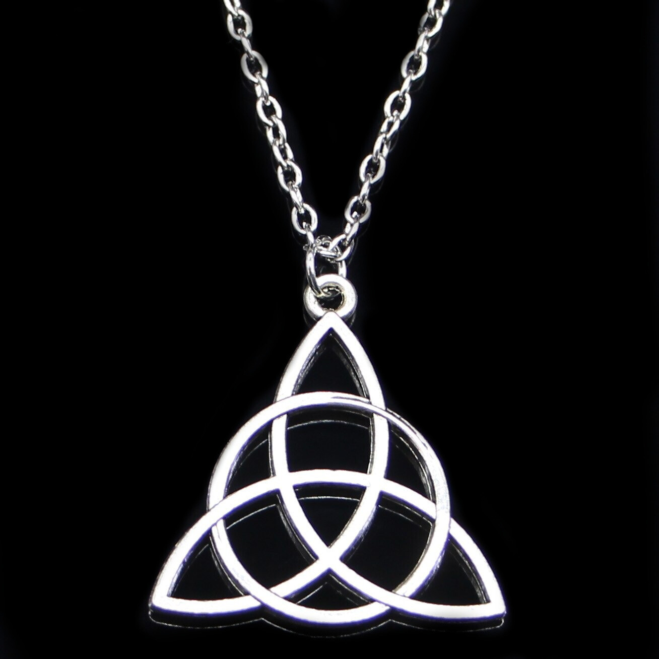 Triquetra Trinity Knot Celtic Norse Sign Symbol Necklace Pendant + Free Gift Bag