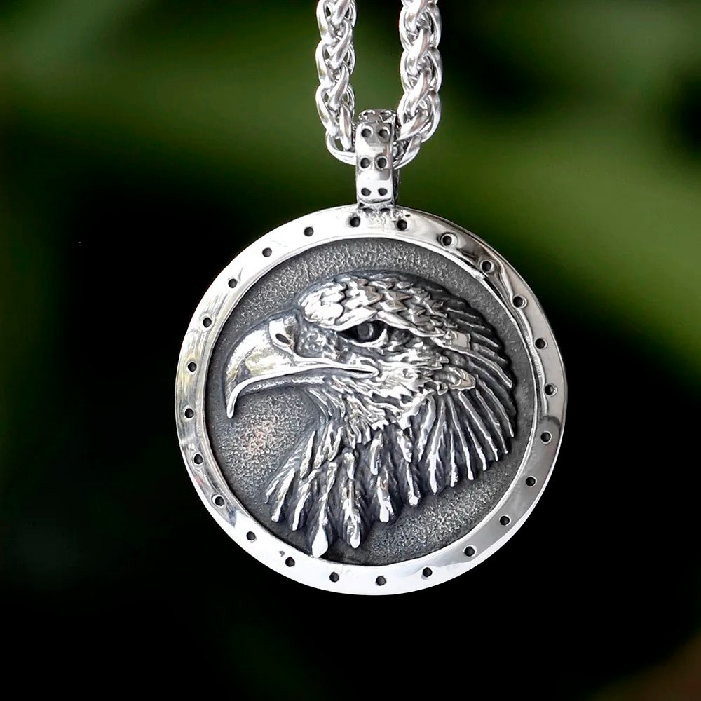 Viking Eagle Bird Necklace Stainless Steel Necklace