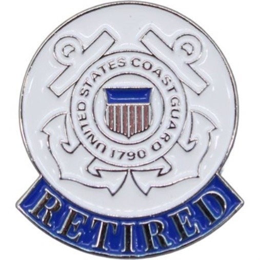 UNITED STATES Coast Guard Retired Lapel Pin