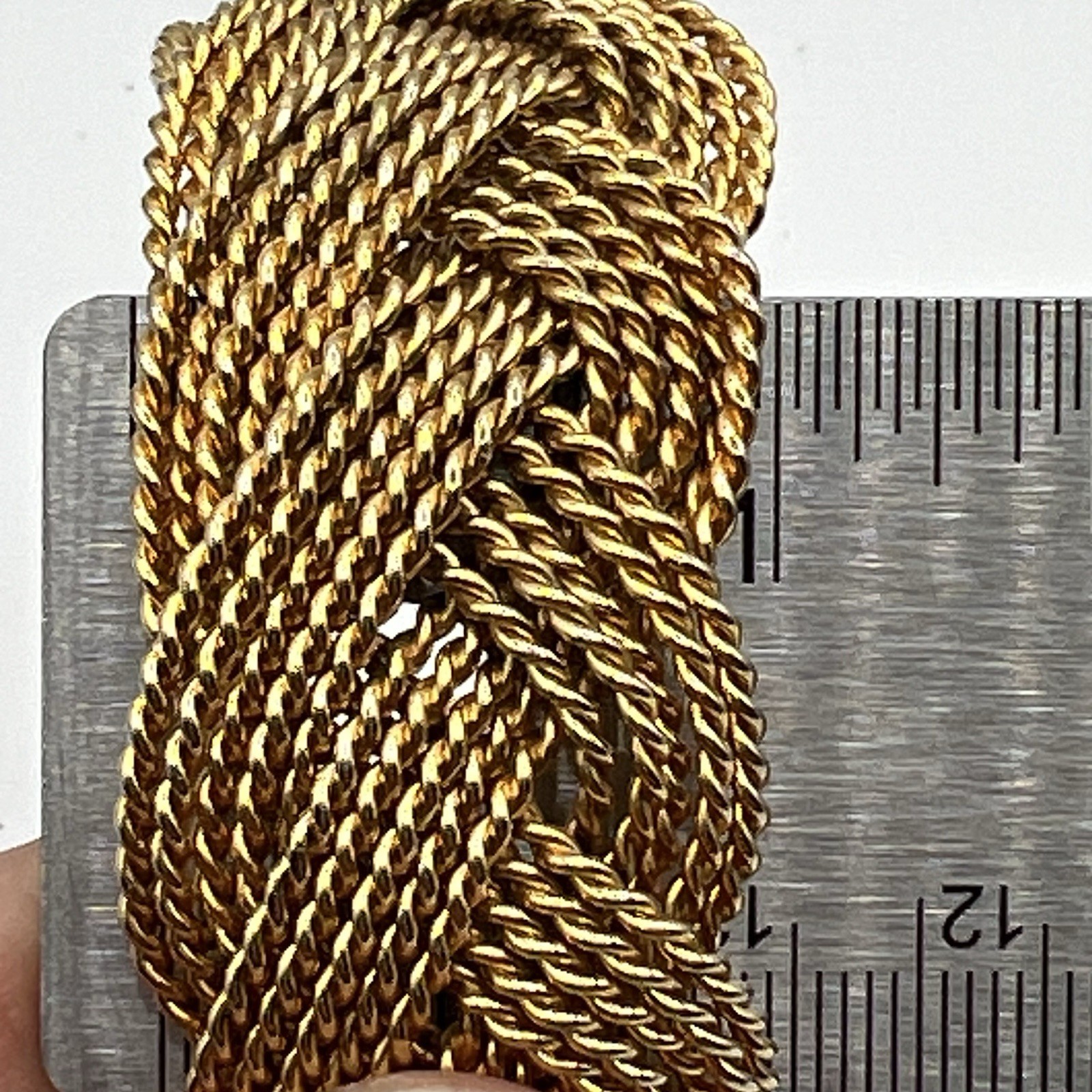 Wide Cuff Bracelet Lot Gold Tone Mesh Copper Openwork Statement Trio Bold Chunky