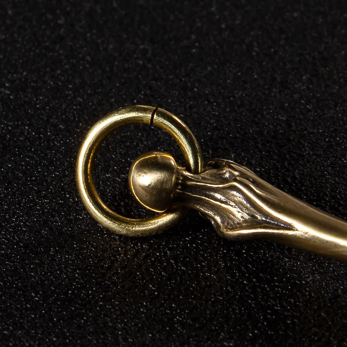 Brass Bone Necklace Pendants Keychain Charm with Jump Ring
