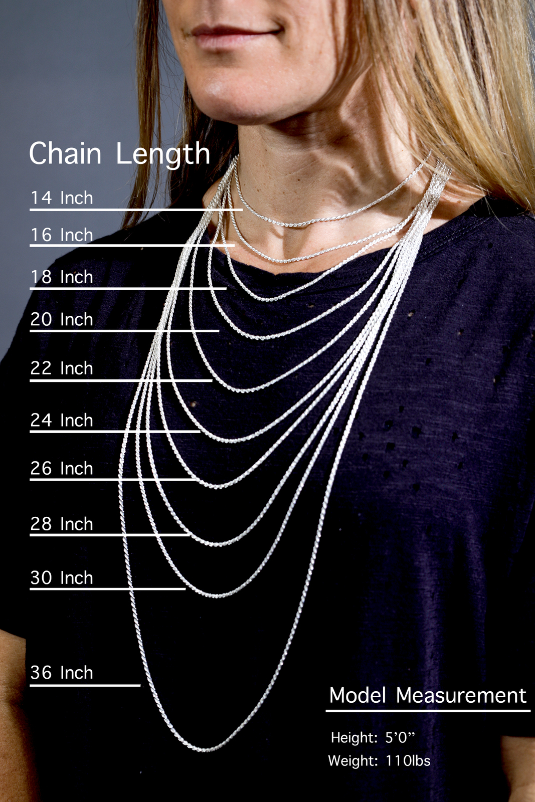 Stainless Steel Men’s Rope Chain 2.9mm 3.8mm 4.6mm 5.9mm Heavy Cord Necklace