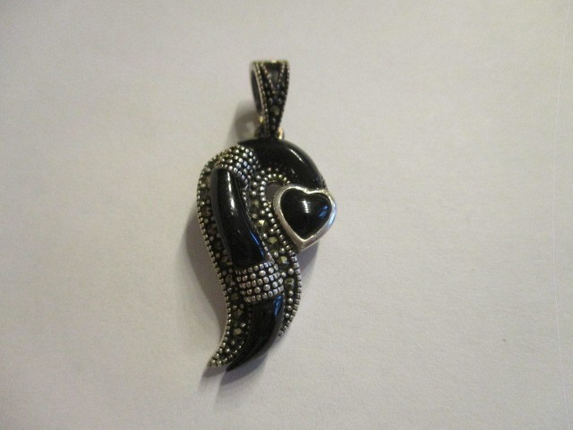 Lot sterling Ring Earring Pendant Synthetic Turquois Black Sapphire CLEARANCE