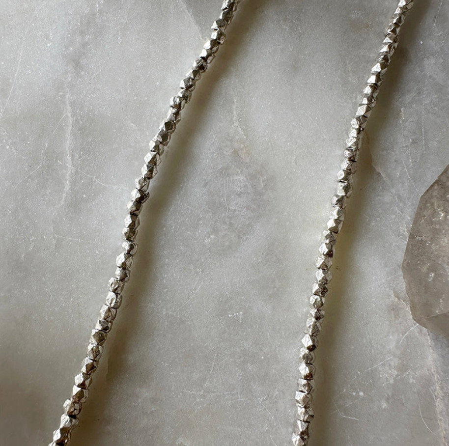 Shimmering Silver Collar Necklace 16″ | Roost × Robindira Unsworth Sterling