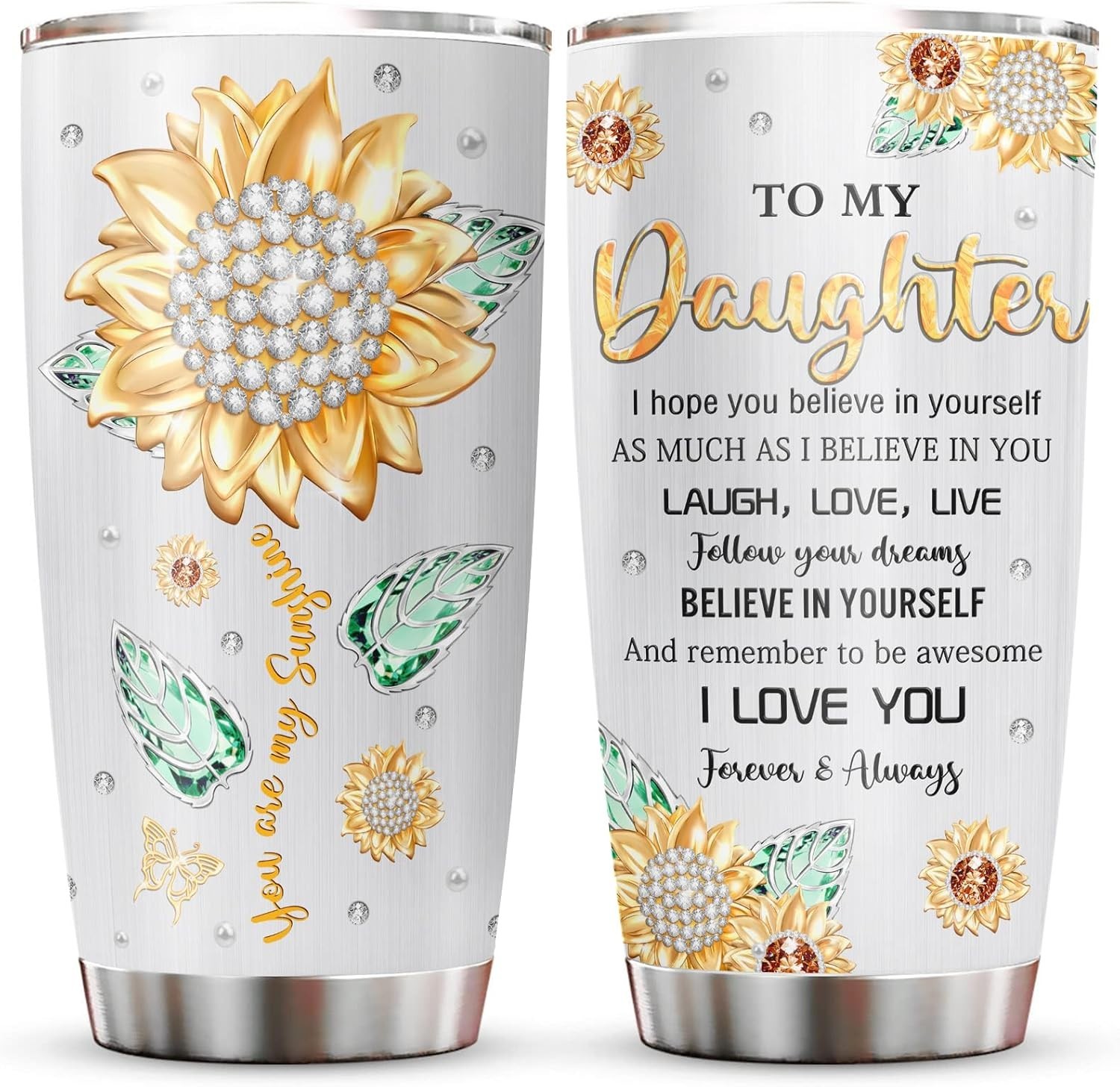 Elegant 20oz Insulated Tumbler – Perfect Gift for Daughters on Any Occasion