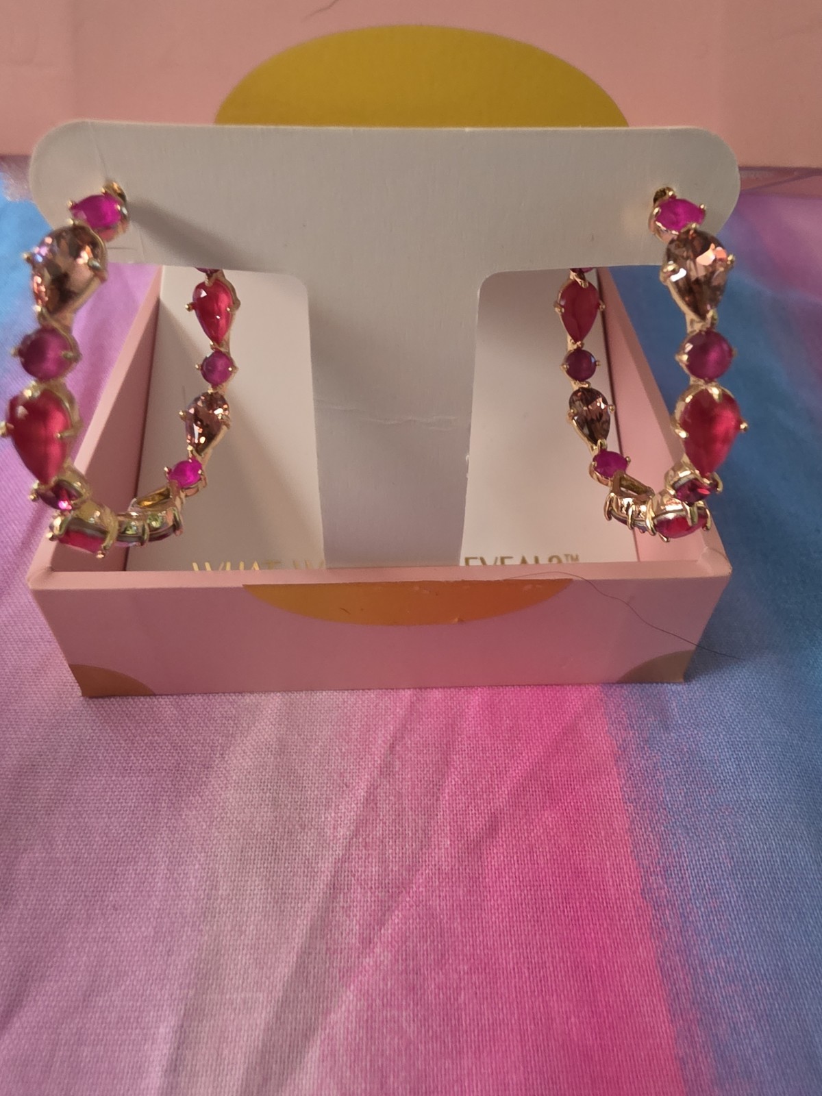 Ring Bomb Party Jewel Earrings ER99130 “Haute Departure” Gold/ Rio Heat