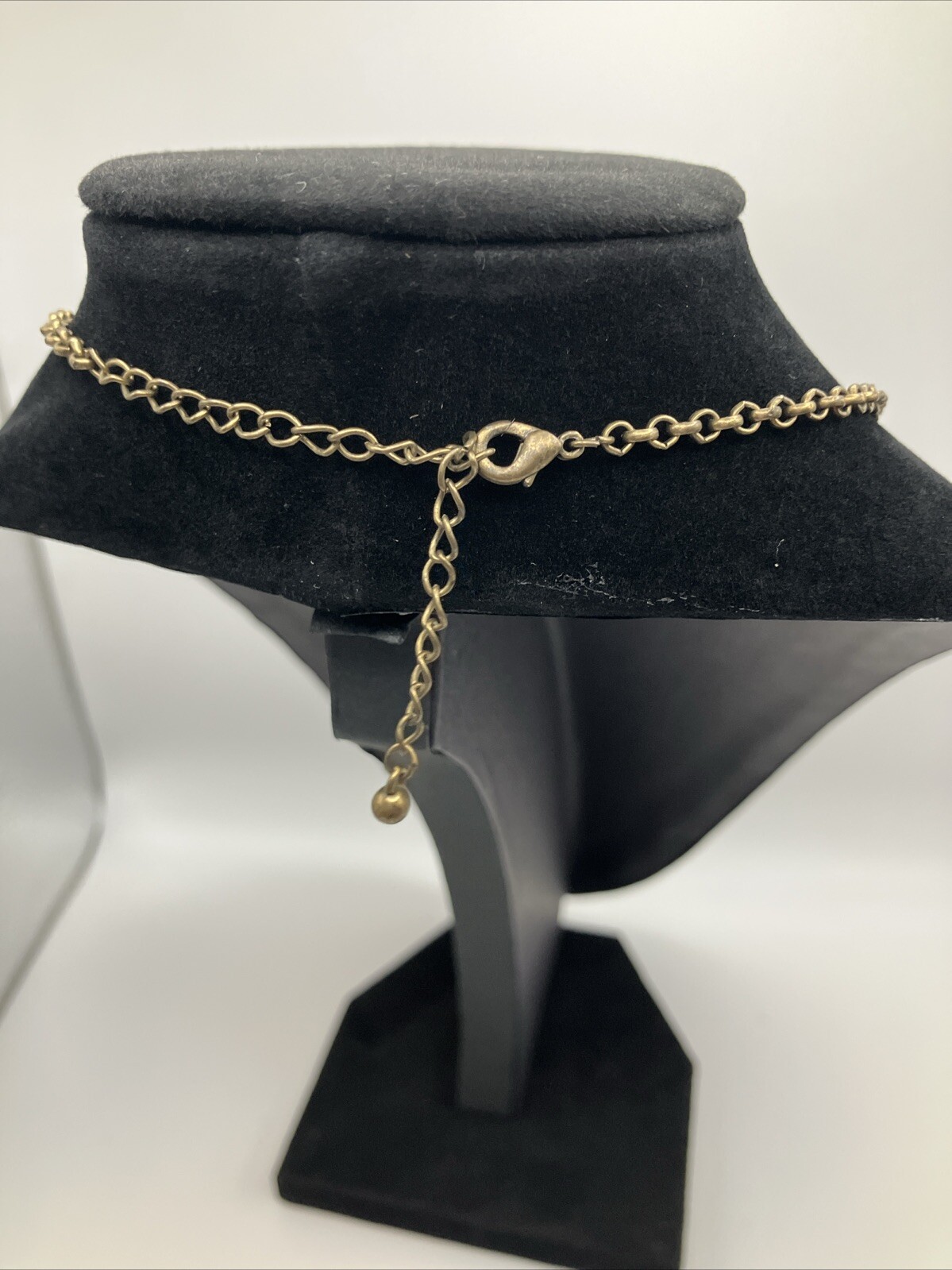 Brass Tone Necklace And Earring Set
