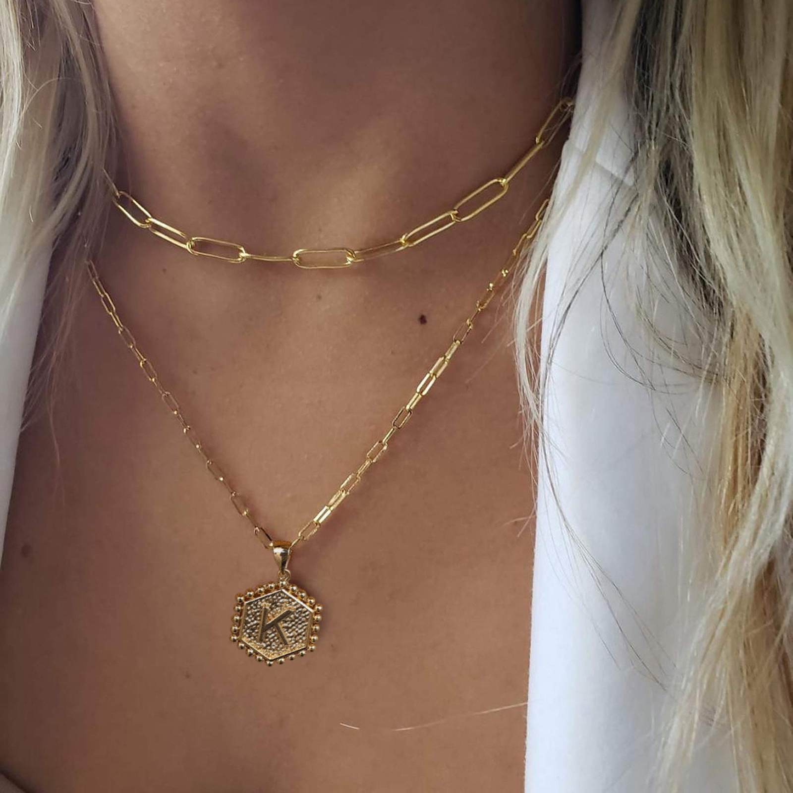 M MOOHAM Dainty Gold Necklace for Women – 14K Solid Gold Over Layering Neckla…