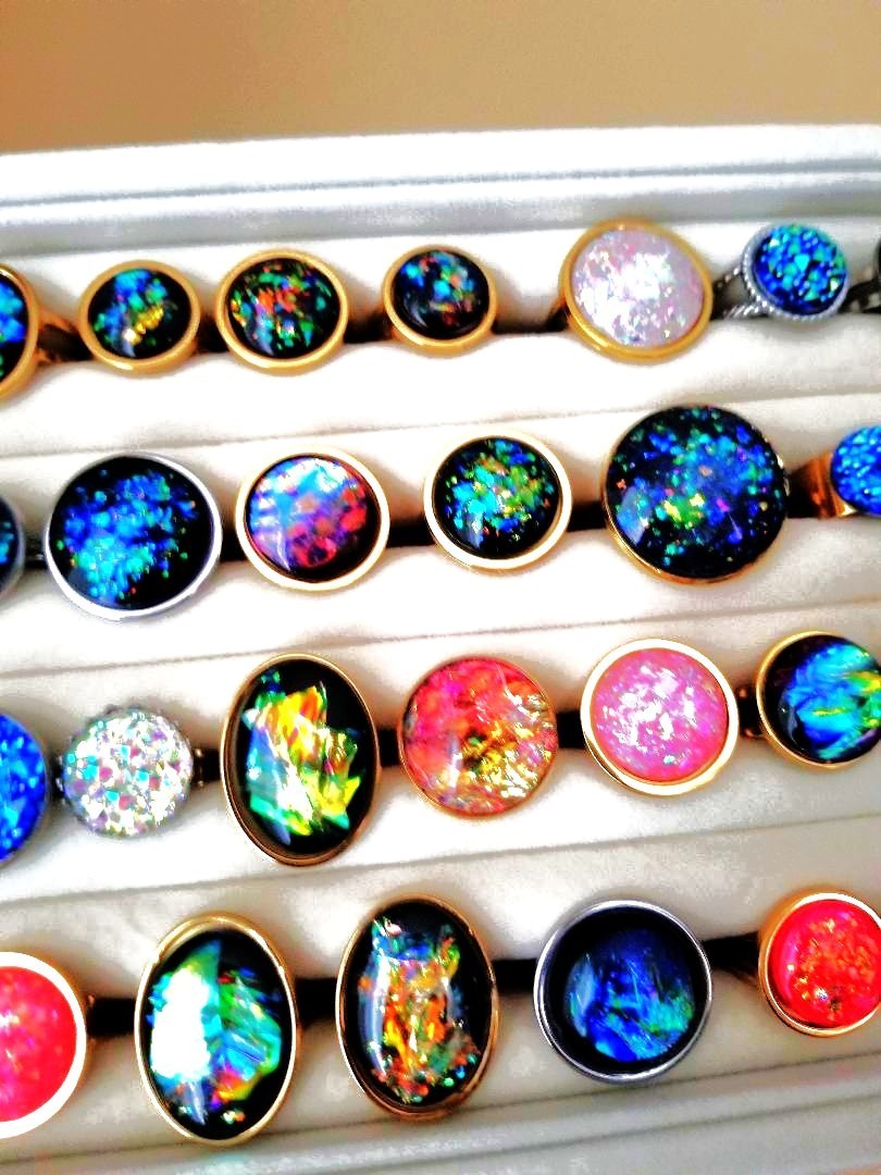 30 Ring Box – NEW Wholesale Rings in All Stainless-Steel with Adjustable Bands
