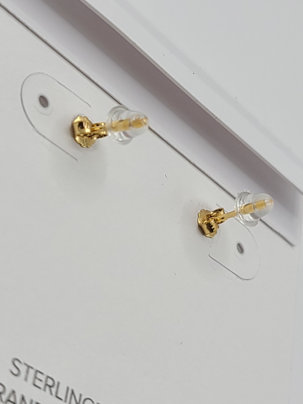 Asscher Cut 7mm Gold Plated CZ Sterling Forever Stud Post Earrings