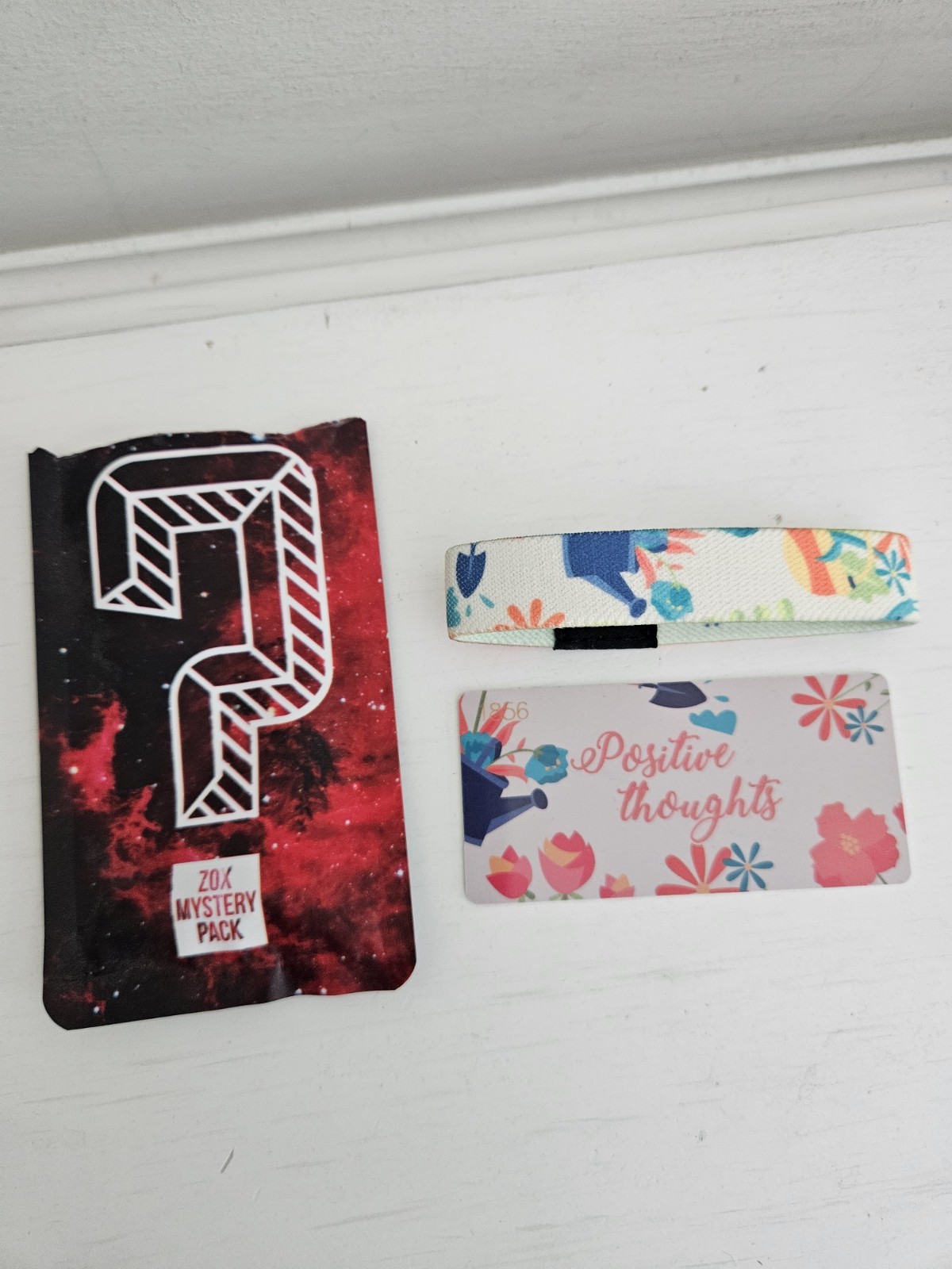ZOX – Positive Thoughts – Floral Reversible Wristband Bracelet New