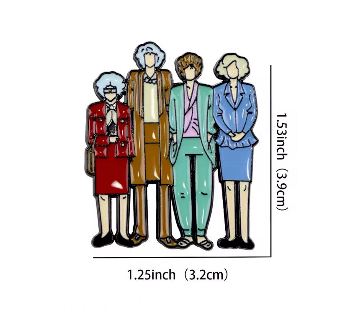 Golden Girls Style Pin 1pc Rubber Pin Backer Old Girls Lady Pin FREE SHIPPING