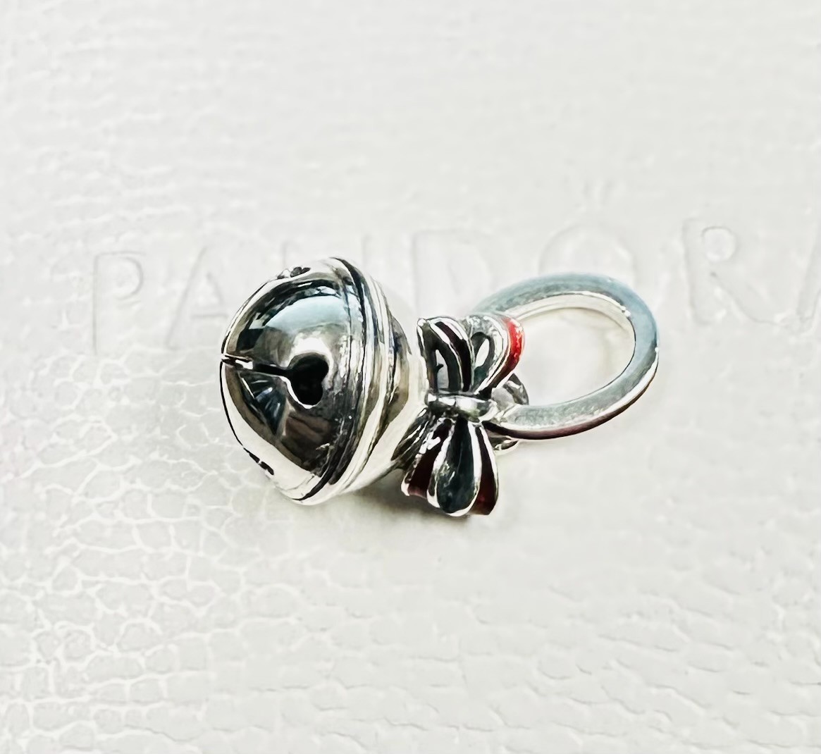 Pandora Christmas Festive Holiday Bell Charm #794246C01 +FREE Gift Box +Tag