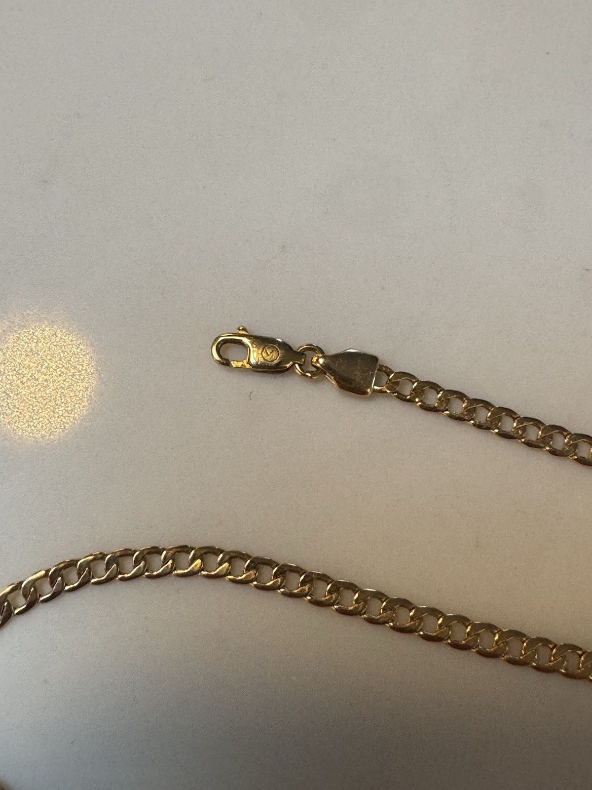 Mejuri 14K Solid Yellow Gold Flat Curb Chain Necklace 22” 3.8mm Hollow Link